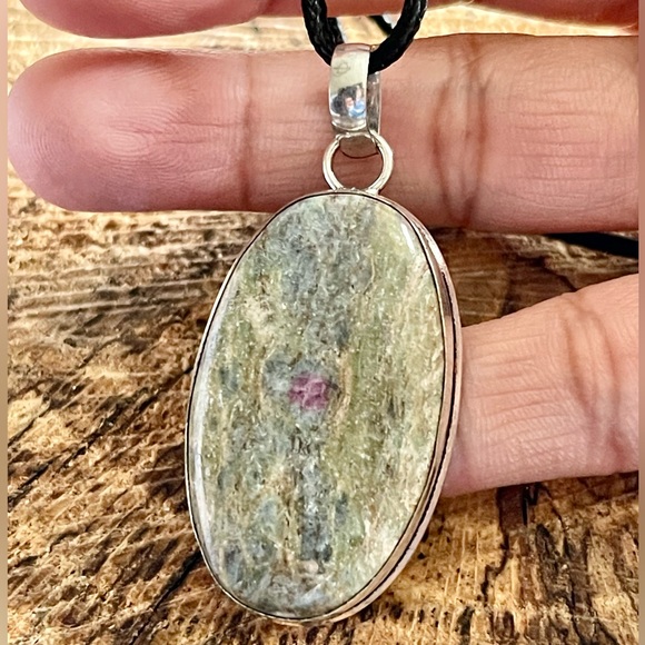 Ruby Fuschite Pendant 2” - Picture 6 of 7